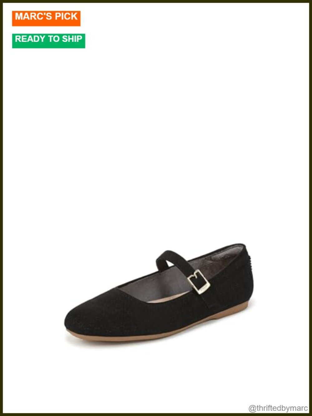 Mary Jane Flats Buckle Detail Round Toe Faux Leather Comfort Casual